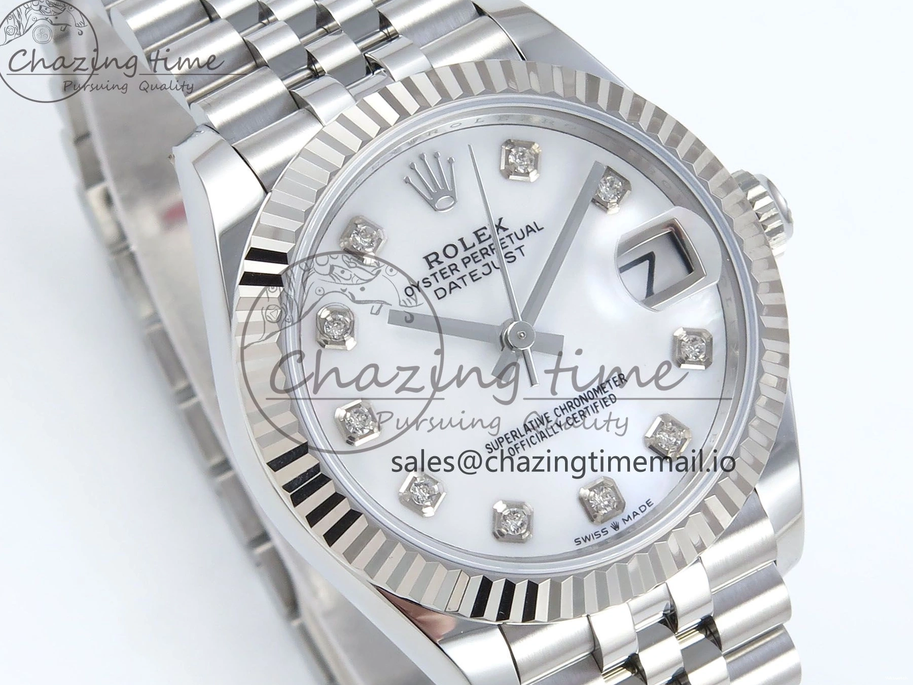 MOP 1:1 Diamonds 2688 904L SS ETA 278274 DateJust Edition Jubilee ARF Steel Dial Best on 31 Bracelet White 0413